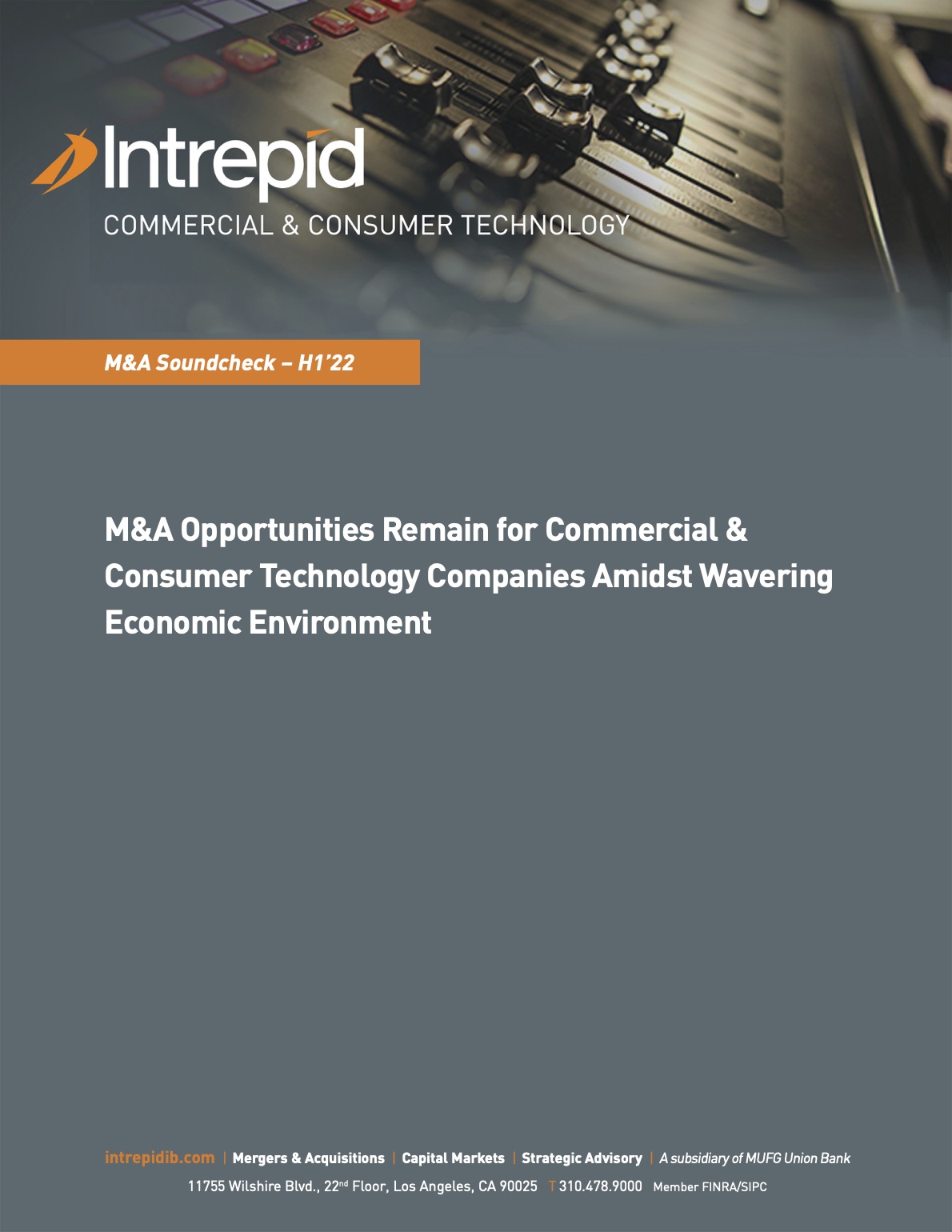 Newsletter CommercialConsumerTech M&AReport H122 PDF cover