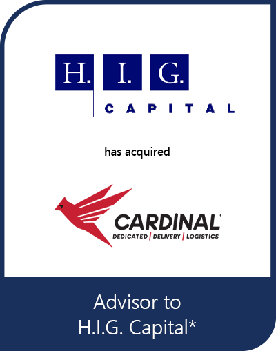 Transaction tombstone for H.I.G. Capital – Cardinal