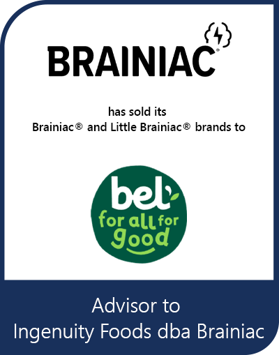 Transaction tombstone for Ingenuity Foods dba Brainiac Foods